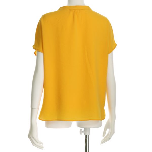 スタンドネックフロントボタンブラウス