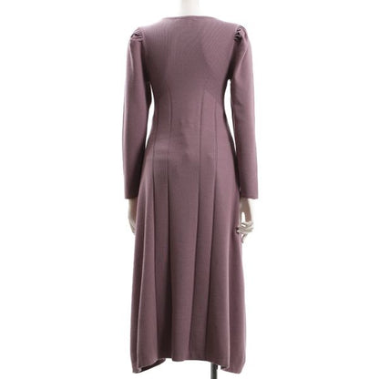 パフスリーブニットAラインワンピース