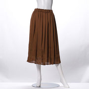 サテン楊柳ギャザースカート