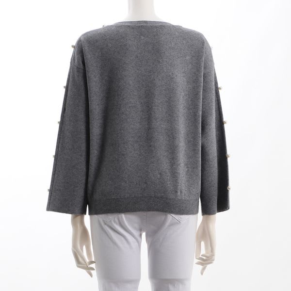 サイドパールスリーブニットプルオーバー