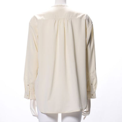 前開きリボンタイブラウス