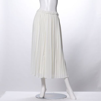 ウエストゴムプリーツガウチョパンツ