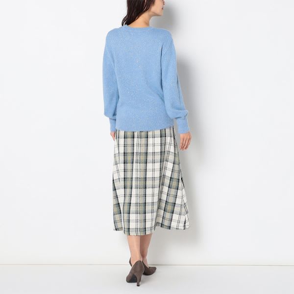 チェック柄フレアスカート
