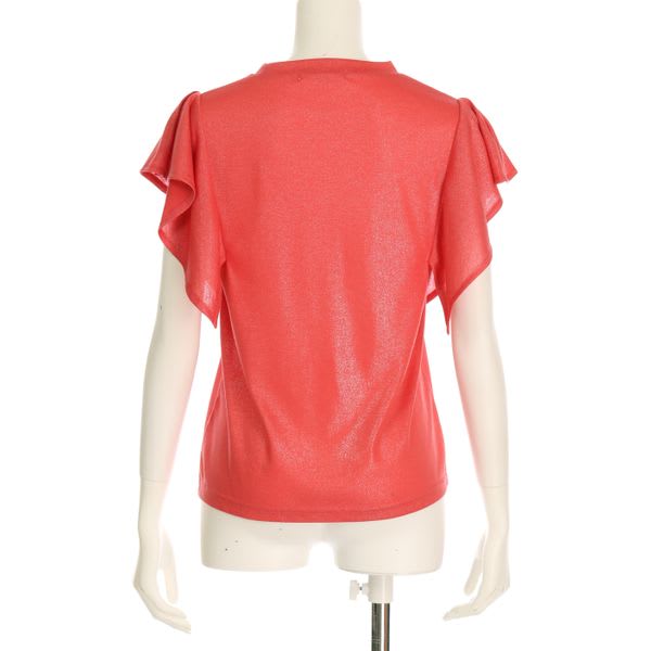 ラメ入りハンカチーフスリーブカットソー