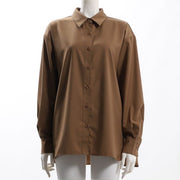 前開きシャツブラウス