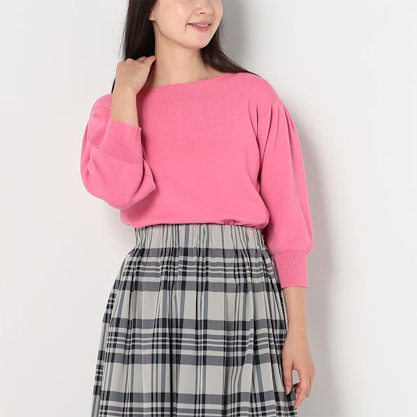 ふんわりお袖ハイゲージニット