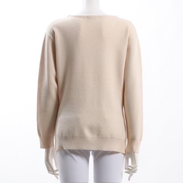 ウエストリボンベルト付きVネックニット