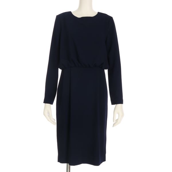 ウエスト切り替えデザインIラインワンピース