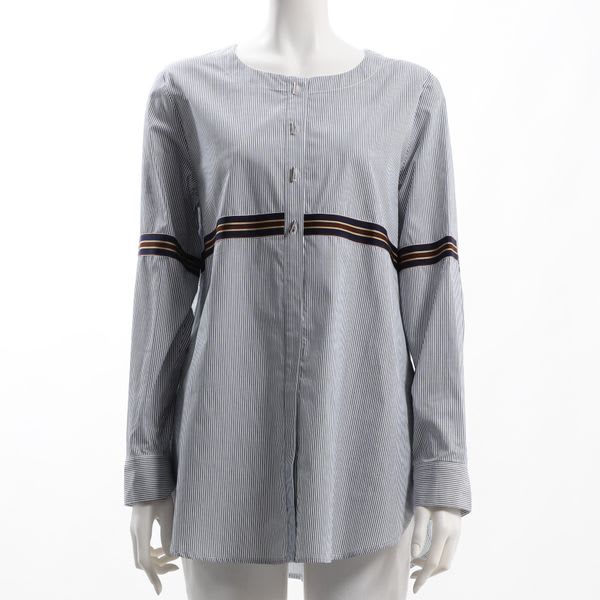 綿先染ストライプシャツ