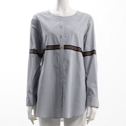 綿先染ストライプシャツ