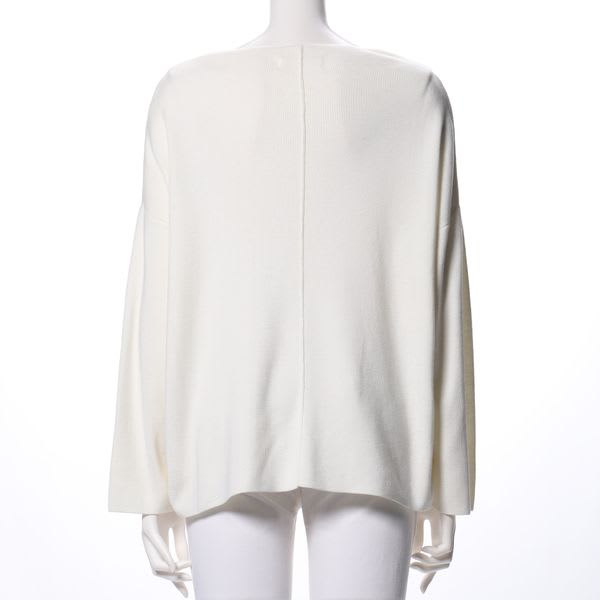 スラッシュドネックドロップショルダーニット