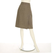 ウール混タック入りフレアスカート