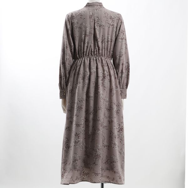 花柄ボウタイワンピース