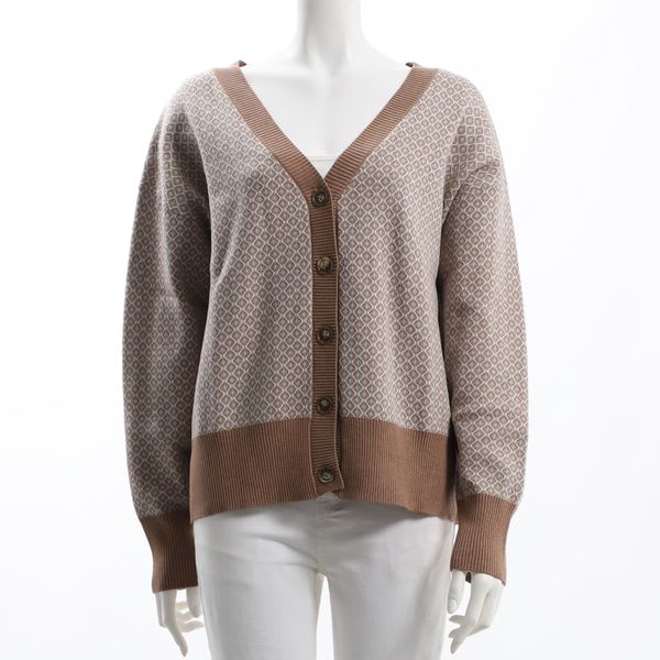 アンチピリング加工ジャガードカーディガン