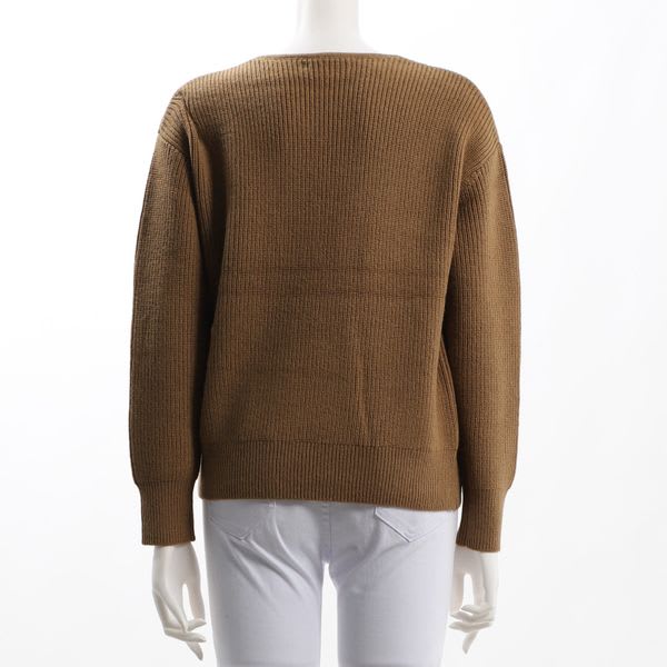 Vネックドロップショルダーニット