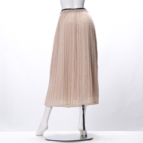 カットドビードットギャザープリーツスカート