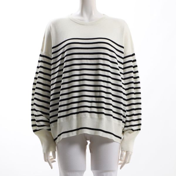 ボーダードロップショルダーニット