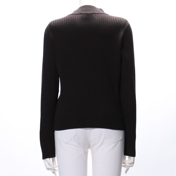 カラーハイネックリブニット