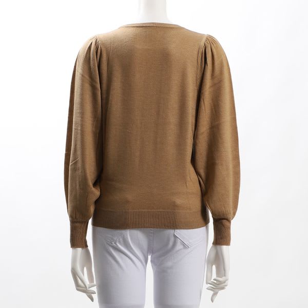 ギャザー袖ニット