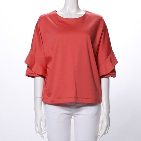 ラッフルスリーブカットソー