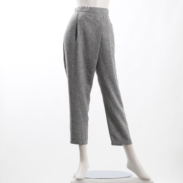 ツイードカシュクールテーパードパンツ
