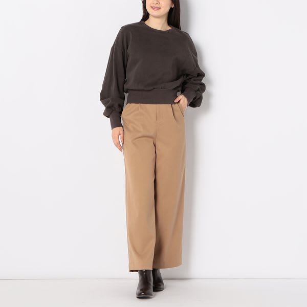 ボリュームスリーブクルーネックプルオーバー