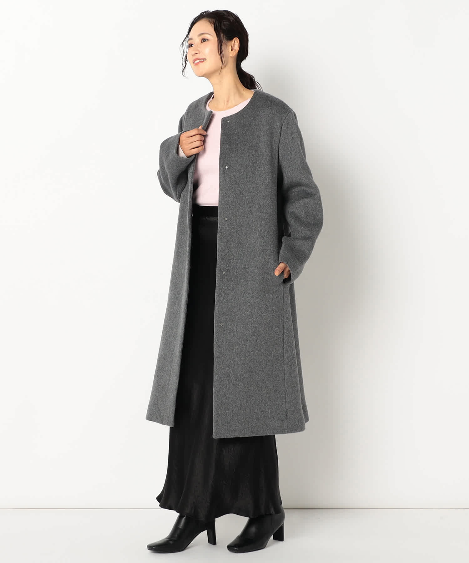 【特別価格20%OFF】エレガントシンプルロングコート