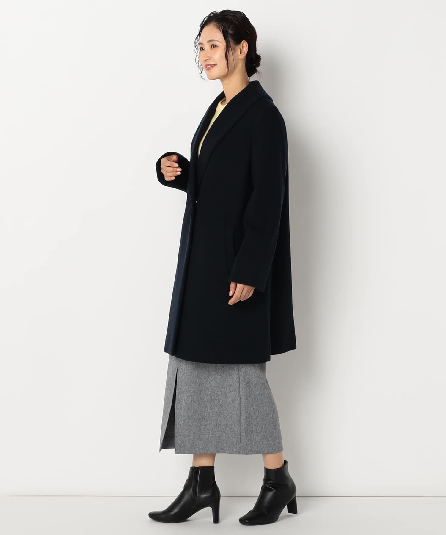 【特別価格20%OFF】ウールシンプルロングコート