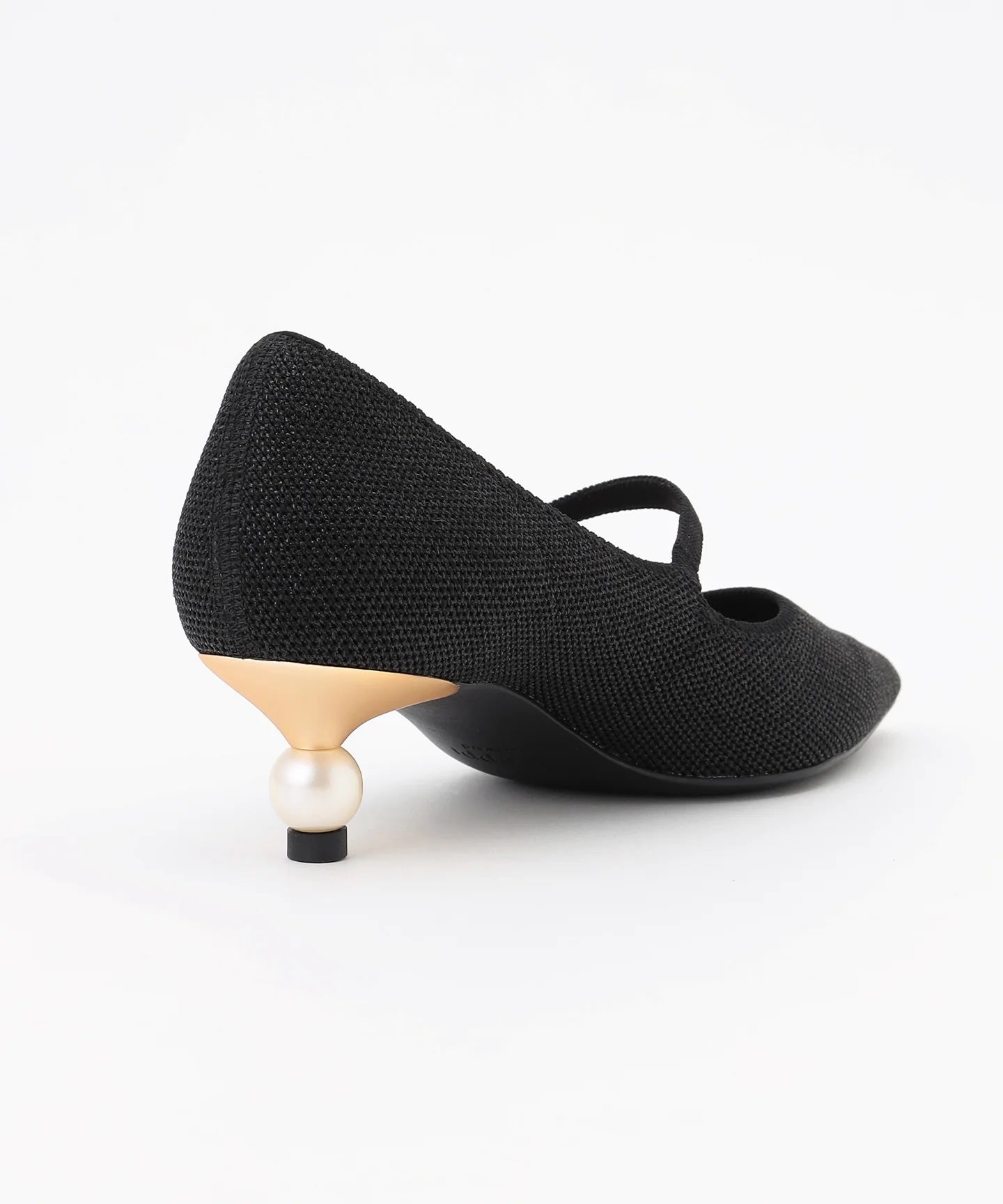 パールヒール パンプス【ブラック】