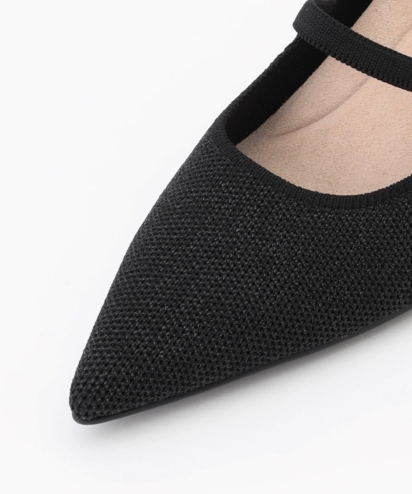 パールヒール パンプス【ブラック】