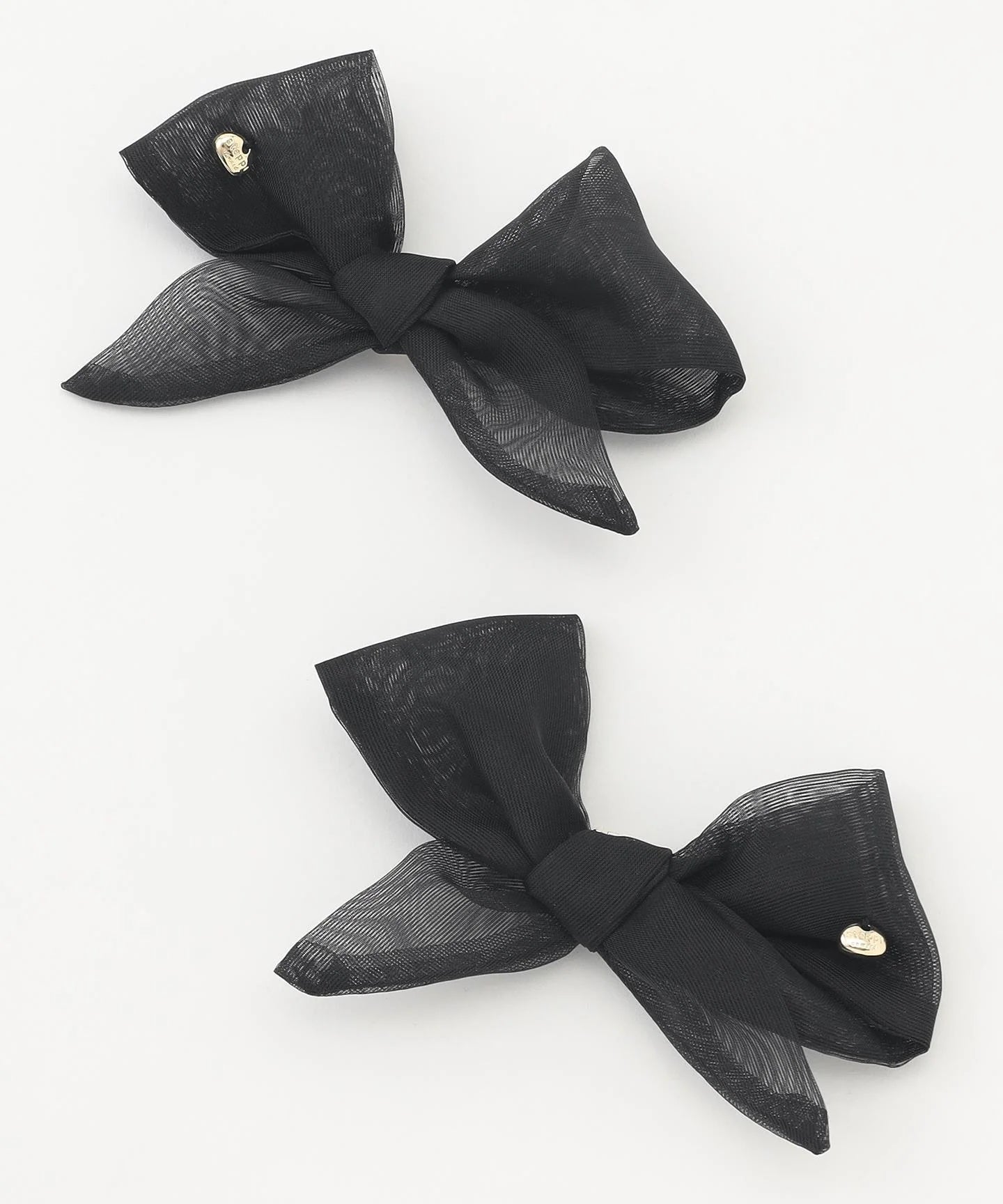 チュールリボン シュークリップ【ブラック】