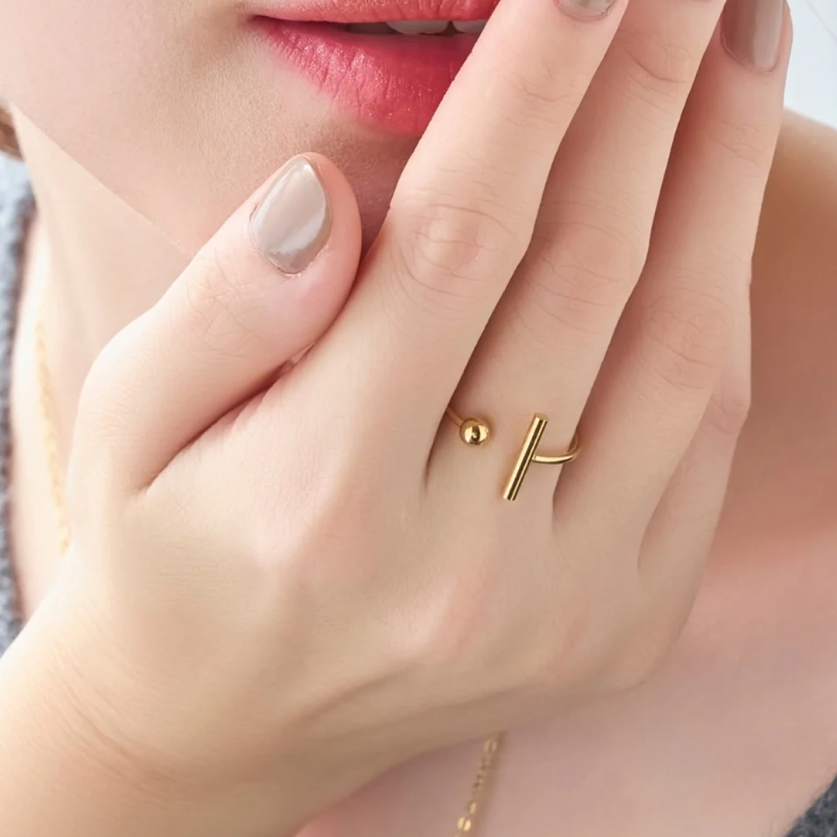 【金属アレルギー対応】ボール&スティックリング