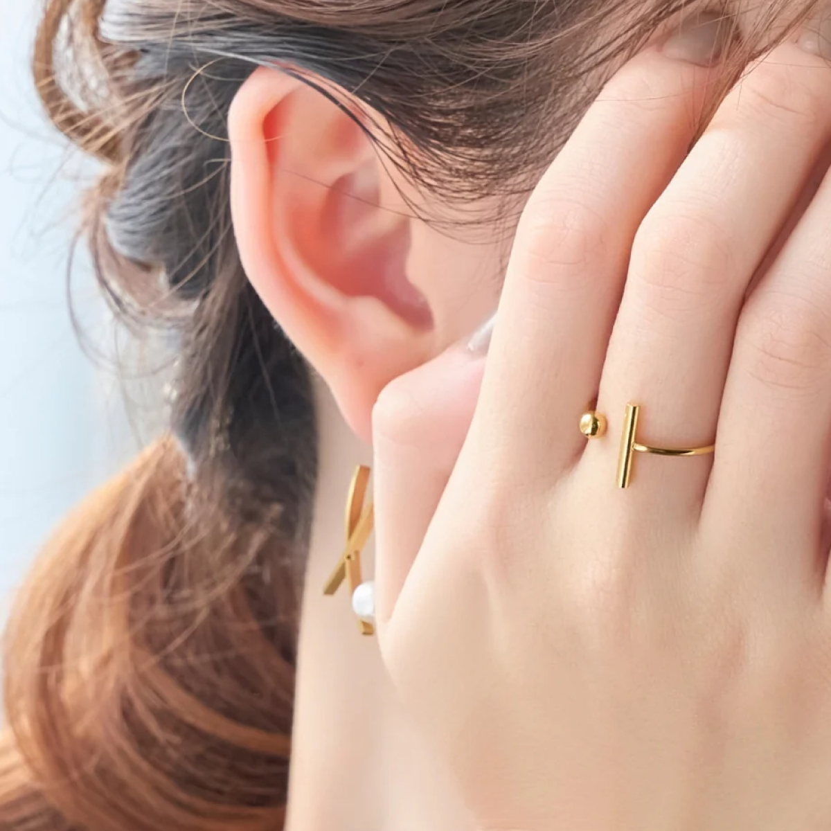 【金属アレルギー対応】ボール&スティックリング