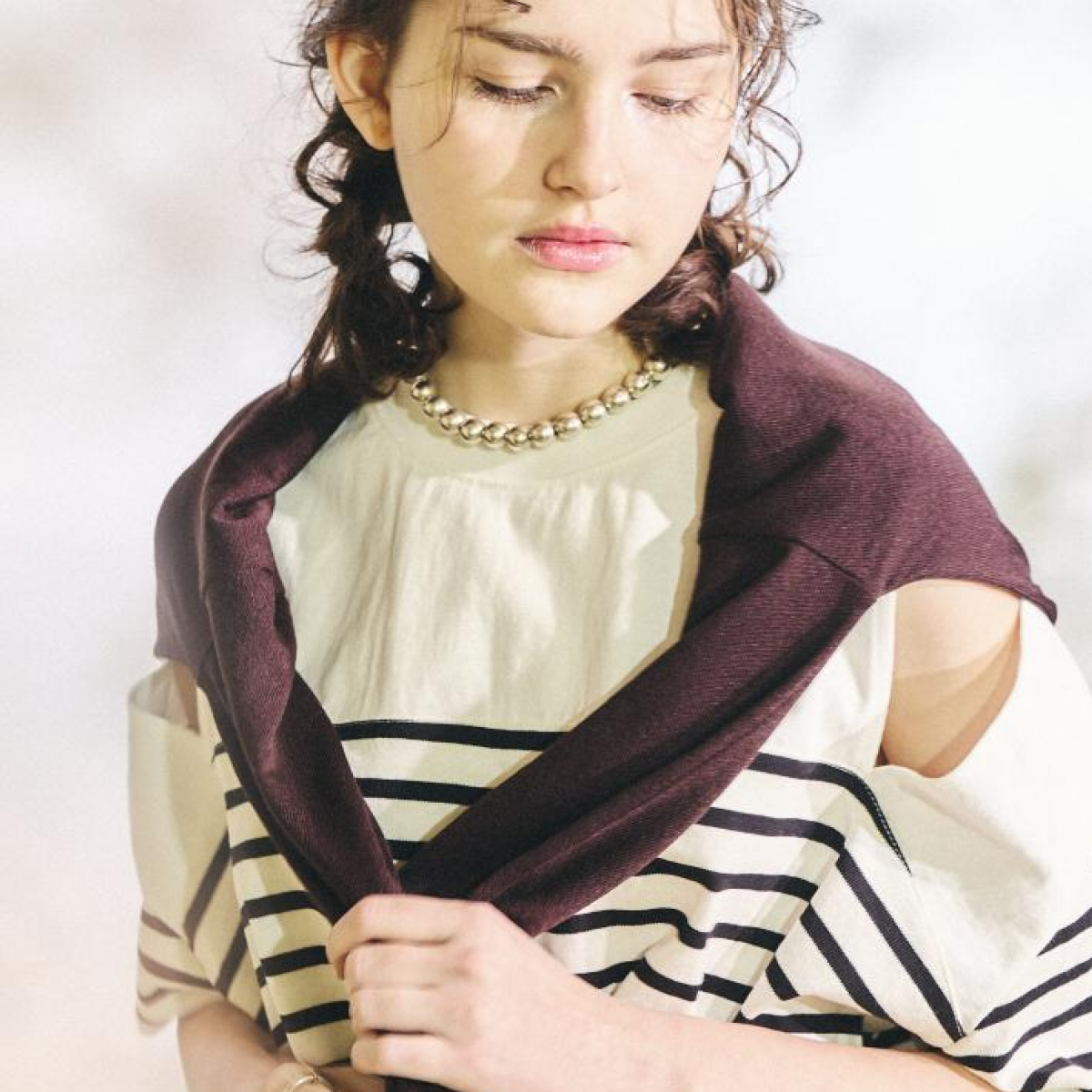 ボールチェーンマグネットネックレス