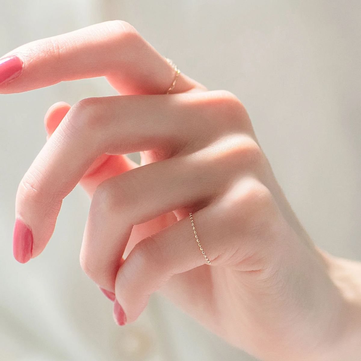 【K10】カットボールチェーンリング