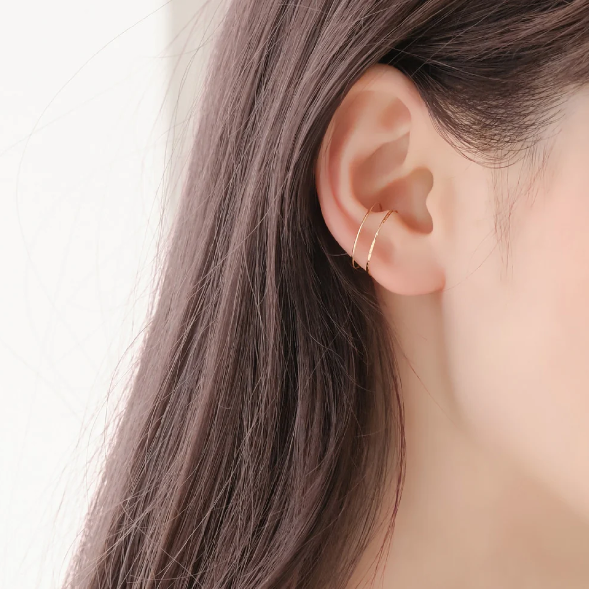 【K10】ダブルラインリング&イヤーカフ