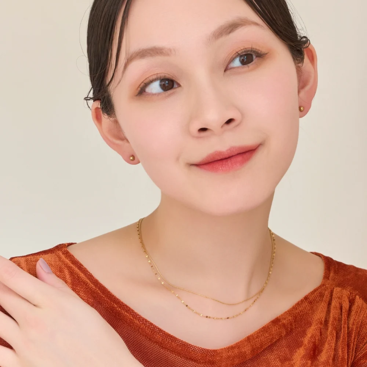 ダブルチェーンネックレス