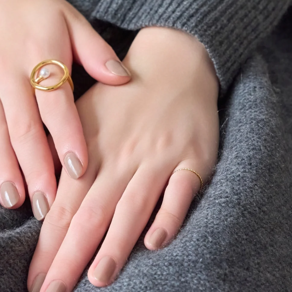 【金属アレルギー対応】スフィアパールリング