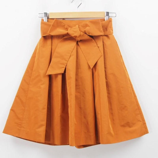 リボンベルト付きプリーツスカート
