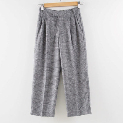 チェック柄ワイドパンツ