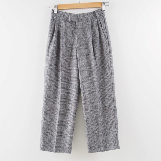 チェック柄ワイドパンツ