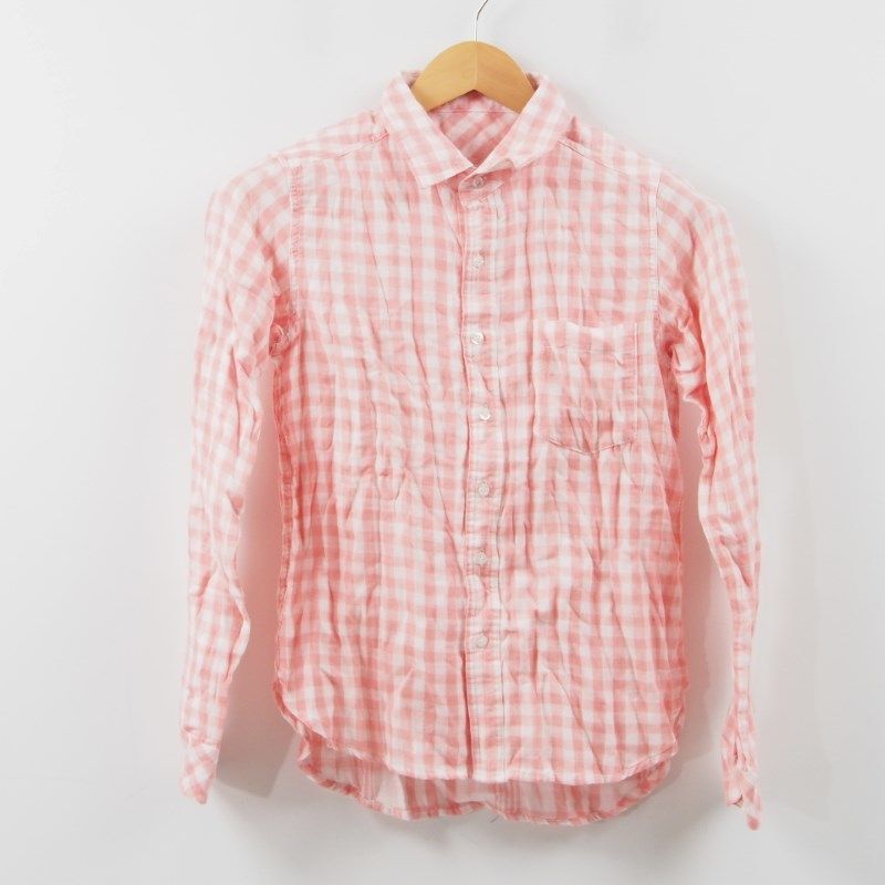 リバーシブルチェックガーゼシャツ