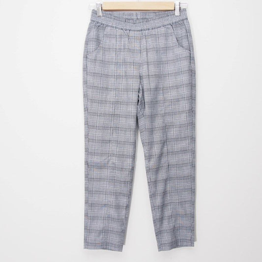 グレンチェックゴムウエストパンツ