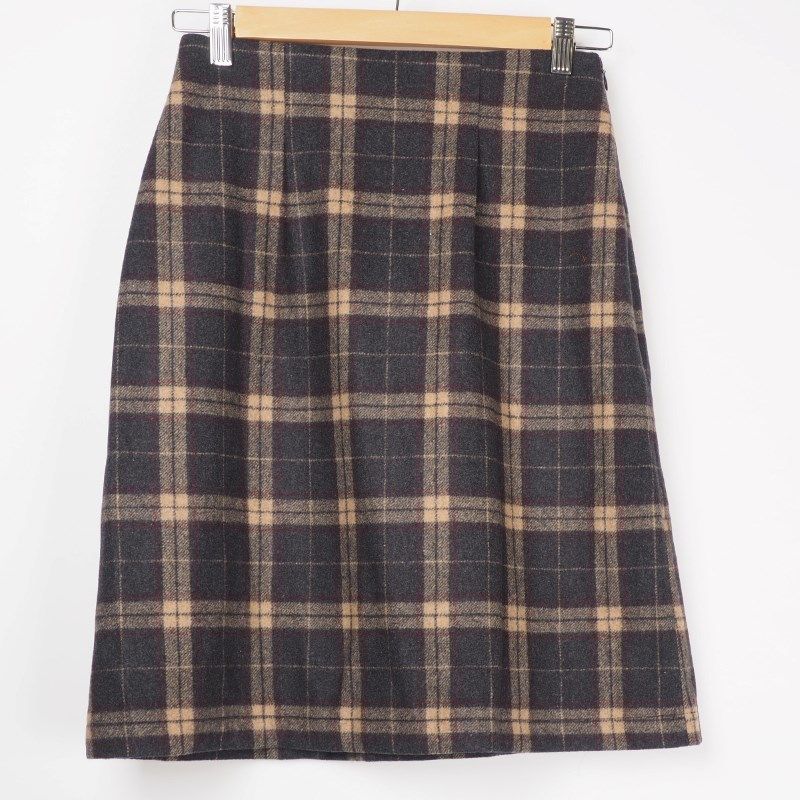 チェック柄ウエストスカート