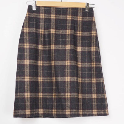 チェック柄ウエストスカート