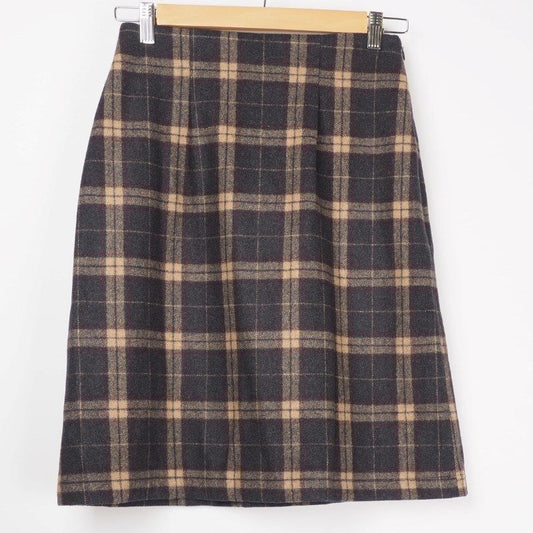チェック柄ウエストスカート