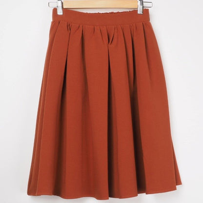 ミディ丈タックギャザーフレアスカート