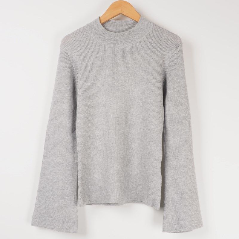 ベルスリーブリブニット