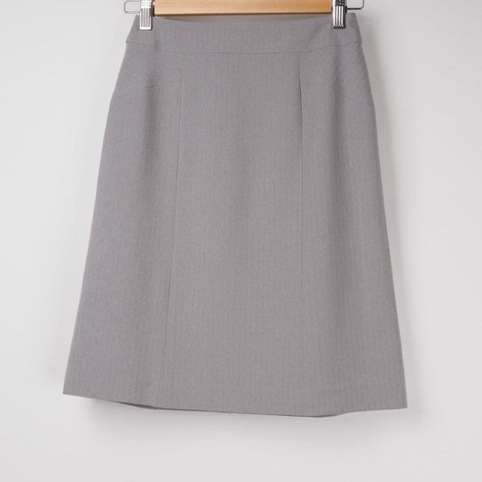 クールMAXヘリンボンストライプ台形スカート