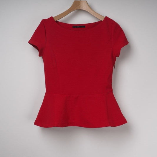 ボートネックペプラムブラウス